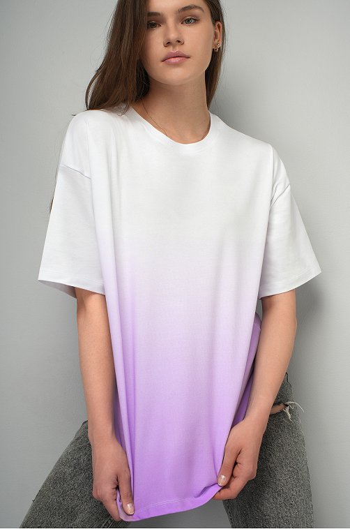 Женская хлопковая футболка оверсайз Happyfox