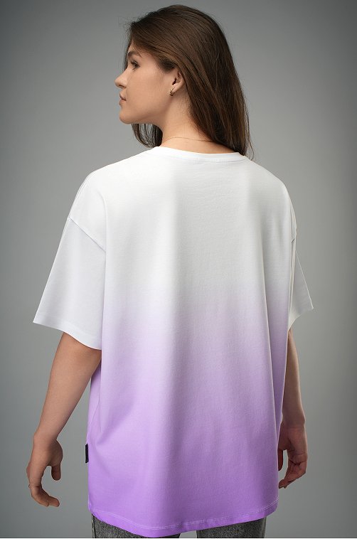 Женская хлопковая футболка оверсайз Happyfox