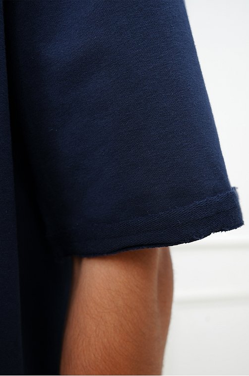 Мужская футболка оверсайз из футера двухнитки Happyfox