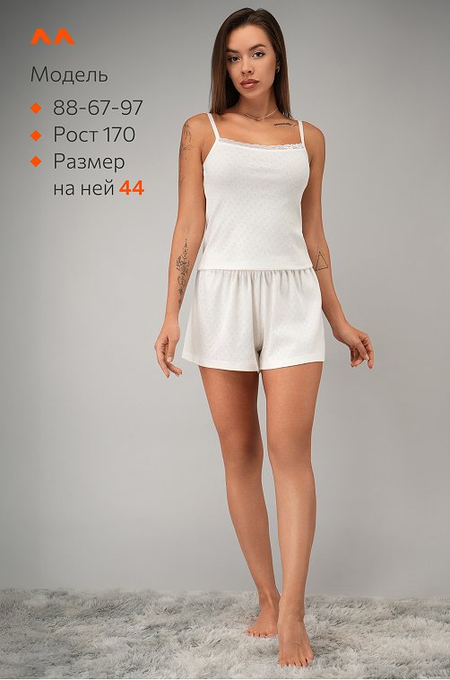 Женская пижама с шортами из ажурного хлопка Happyfox