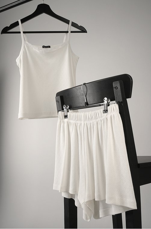 Женская пижама с шортами из ажурного хлопка Happyfox