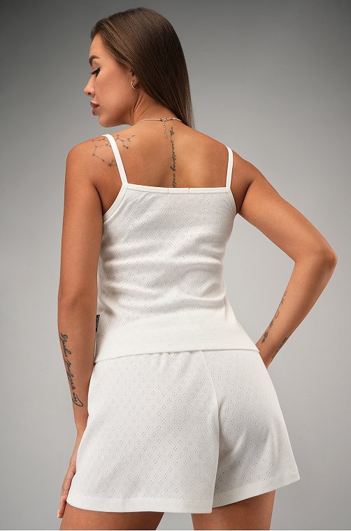 Женская пижама с шортами из ажурного хлопка Happyfox