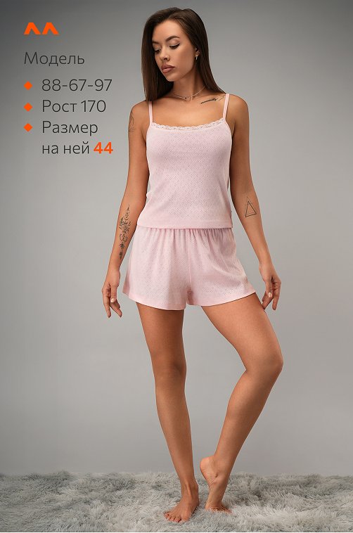 Женская пижама с шортами из ажурного хлопка Happyfox