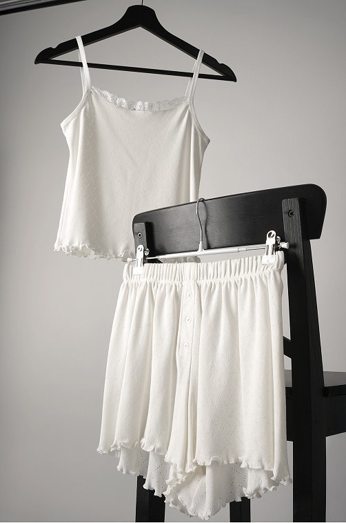 Женская пижама с шортами из ажурного хлопка Happyfox