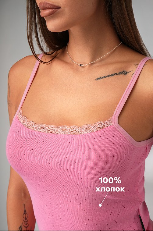 Женская пижама с шортами из ажурного хлопка Happyfox