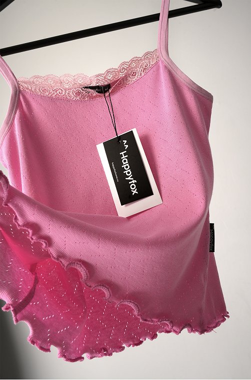 Женская пижама с шортами из ажурного хлопка Happyfox