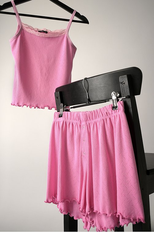 Женская пижама с шортами из ажурного хлопка Happyfox