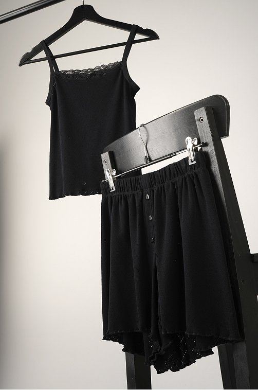 Женская пижама с шортами из ажурного хлопка Happyfox