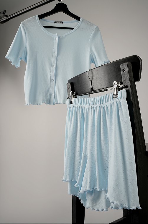 Женская пижама с шортами из ажурного хлопка Happyfox