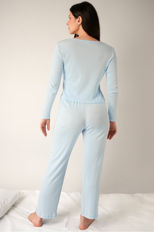 Женская пижама с брюками из ажурного хлопка Happyfox