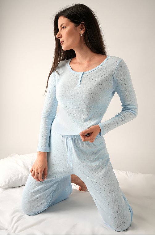 Женская пижама с брюками из ажурного хлопка Happyfox