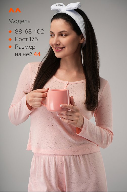 Женская пижама с брюками из ажурного хлопка Happyfox