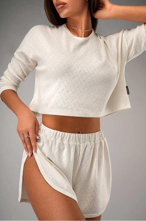 Женская пижама с шортами из ажурного хлопка Happyfox