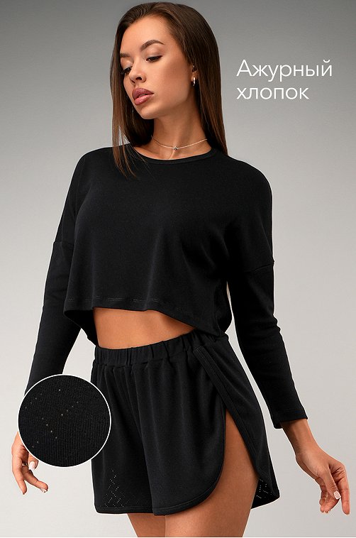 Женская пижама с шортами из ажурного хлопка Happyfox