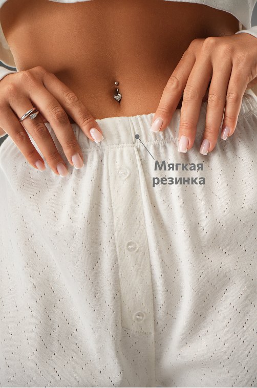 Женская пижама - тройка из ажурного хлопка Happyfox