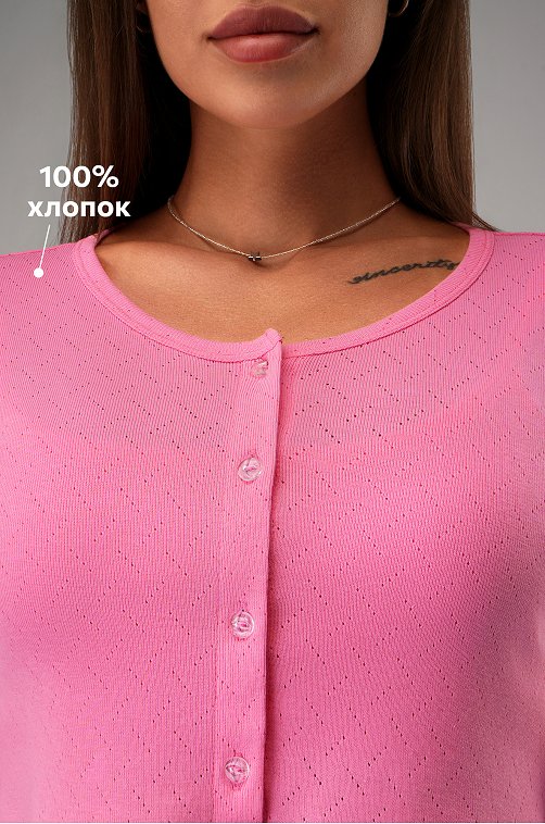 Женская пижама - тройка из ажурного хлопка Happyfox