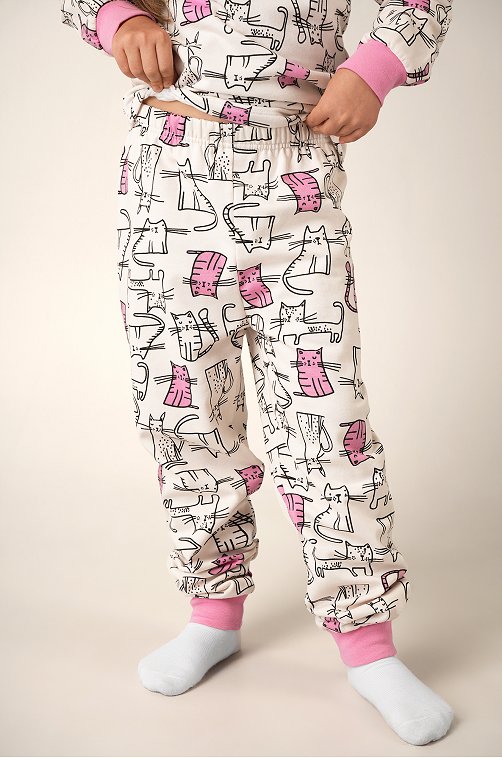 Пижама из футера с начесом для девочки Happyfox