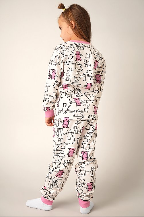Пижама из футера с начесом для девочки Happyfox