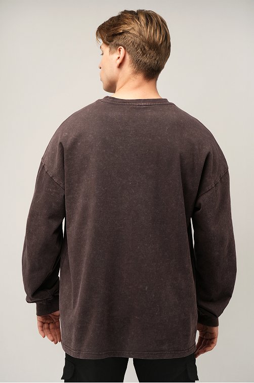 Мужской лонгслив оверсайз Happyfox