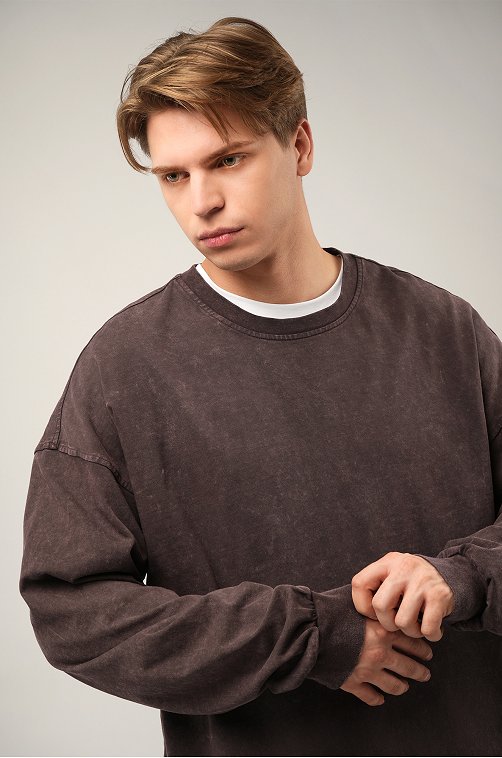 Мужской лонгслив оверсайз Happyfox