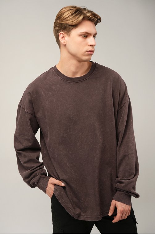 Мужской лонгслив оверсайз Happyfox