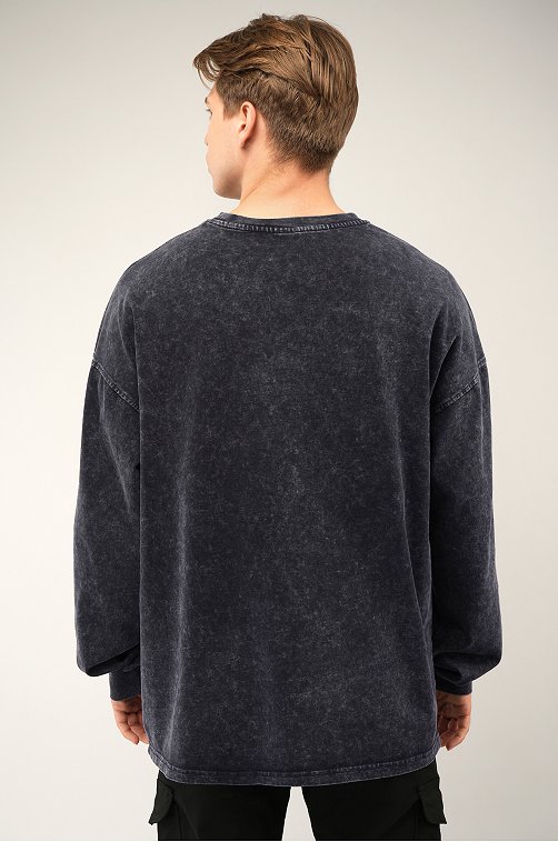Мужской лонгслив оверсайз Happyfox