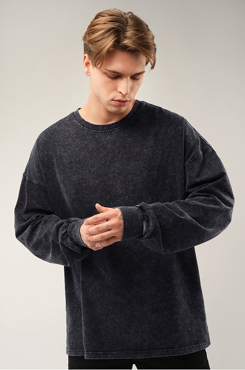 Мужской лонгслив оверсайз Happyfox