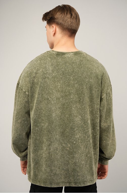 Мужской лонгслив оверсайз Happyfox