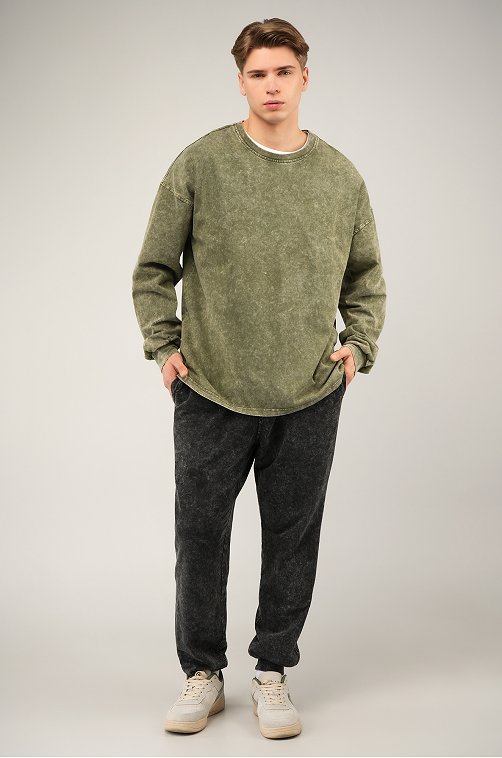 Мужской лонгслив оверсайз Happyfox