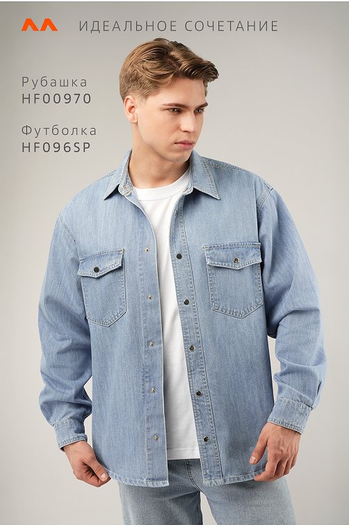 Мужская джинсовая рубашка Happyfox