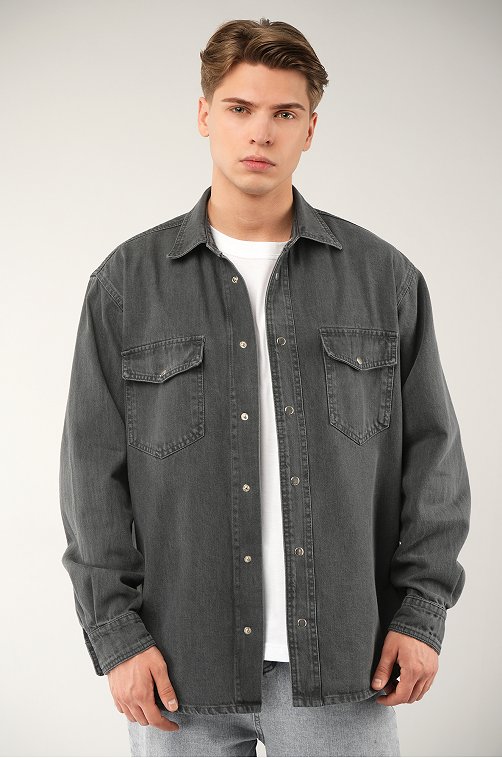 Мужская джинсовая рубашка Happyfox