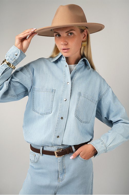 Женская джинсовая рубашка Happyfox