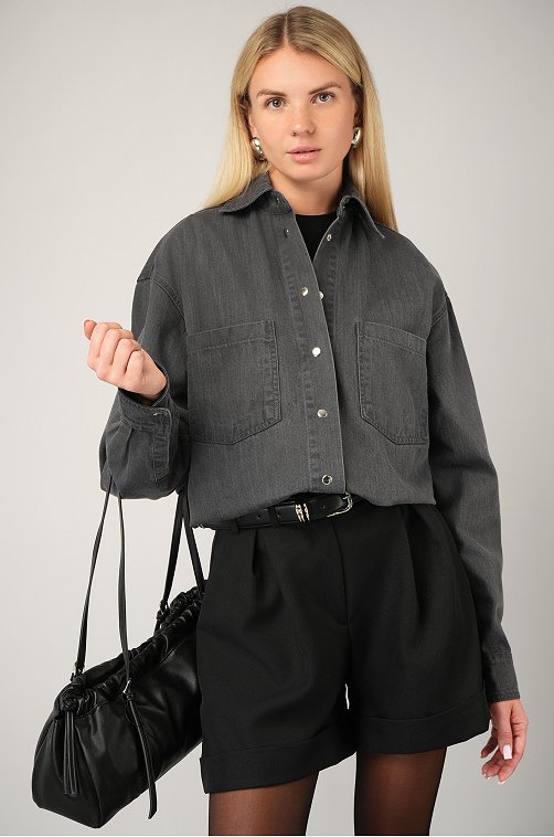 Женская джинсовая рубашка Happyfox