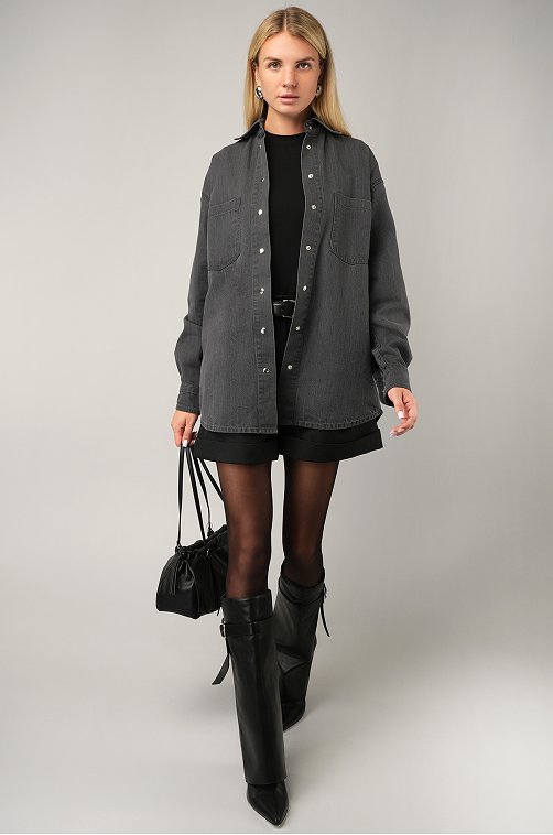 Женская джинсовая рубашка Happyfox