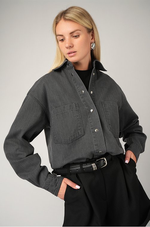 Женская джинсовая рубашка Happyfox