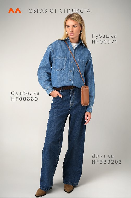 Женская джинсовая рубашка Happyfox