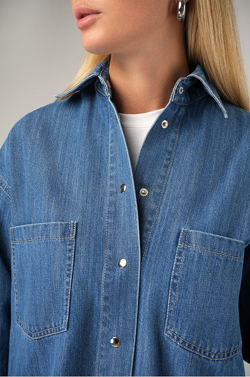 Женская джинсовая рубашка Happyfox