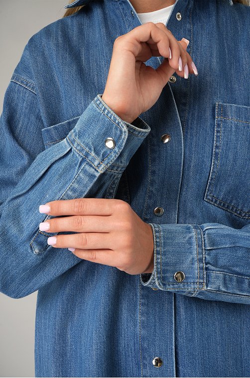 Женская джинсовая рубашка Happyfox