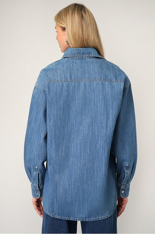 Женская джинсовая рубашка Happyfox