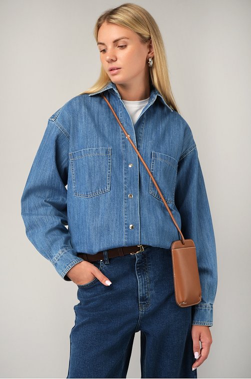 Женская джинсовая рубашка Happyfox