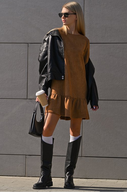 Женское платье - трапеция из футера Happyfox