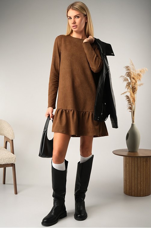 Женское платье - трапеция из футера Happyfox