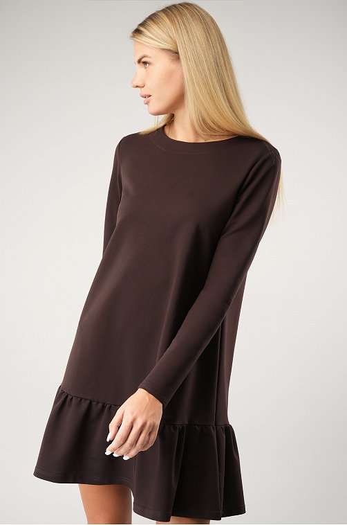 Женское платье - трапеция из футера Happyfox