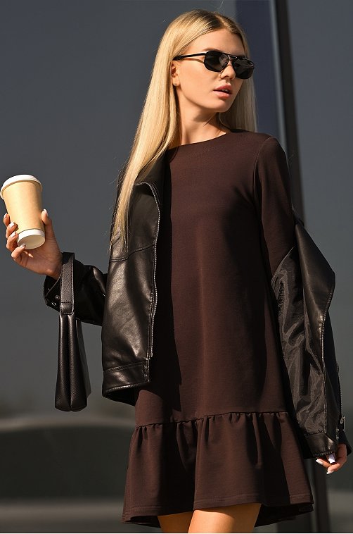 Женское платье - трапеция из футера Happyfox