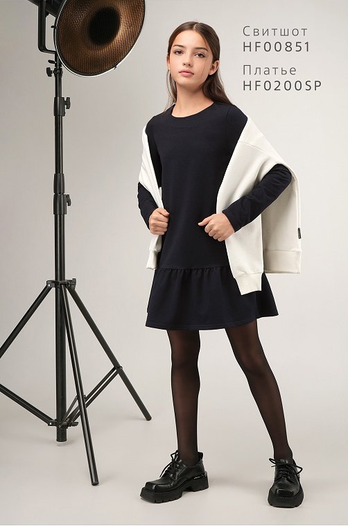 Платье из футера для девочки Happyfox