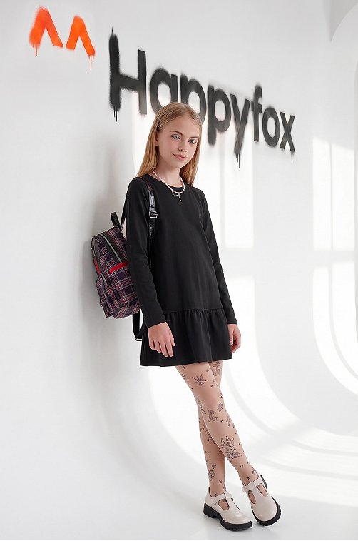 Платье из футера для девочки Happyfox