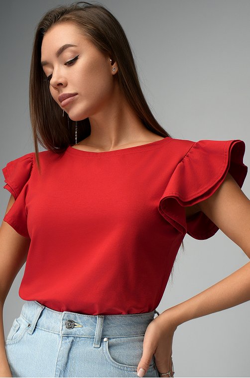 Женская блузка с коротким рукавом Happyfox