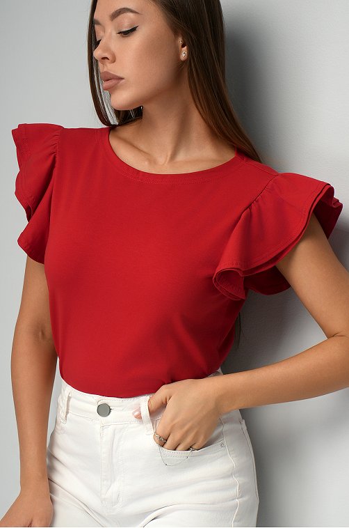 Женская блузка с коротким рукавом Happyfox