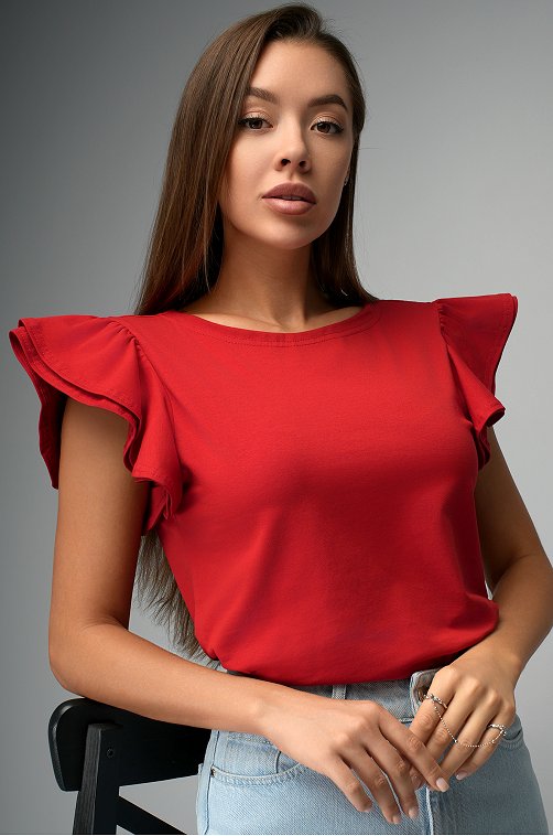 Женская блузка с коротким рукавом Happyfox