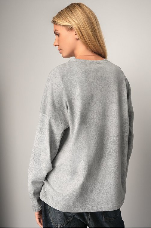 Женский лонгслив оверсайз Happyfox